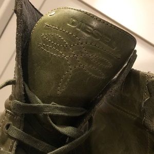 Diesel Cassidy Boots in Green - Leather x Military
